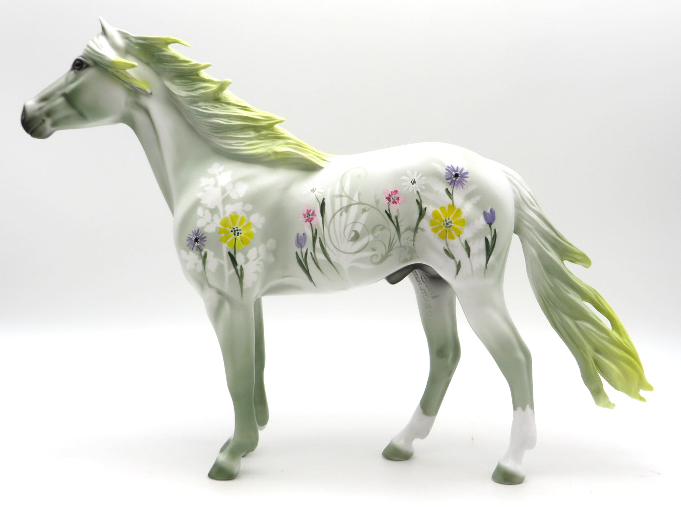 Spring Fever - OOAK Spring Decorator Mustang - Stone Bowl V