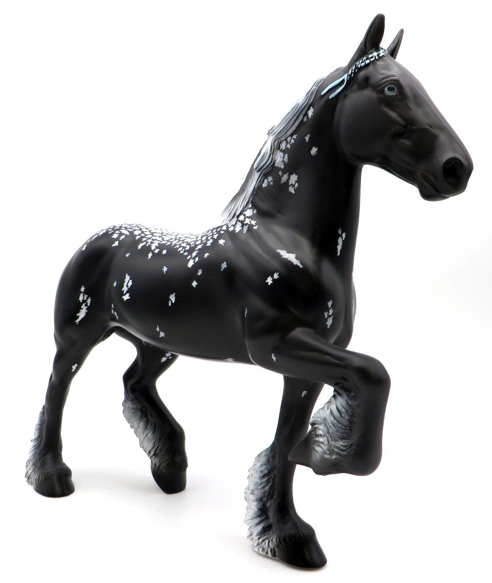 Rush Attempt - OOAK Reverse Dapple Trotting Draft - Stone Bowl V