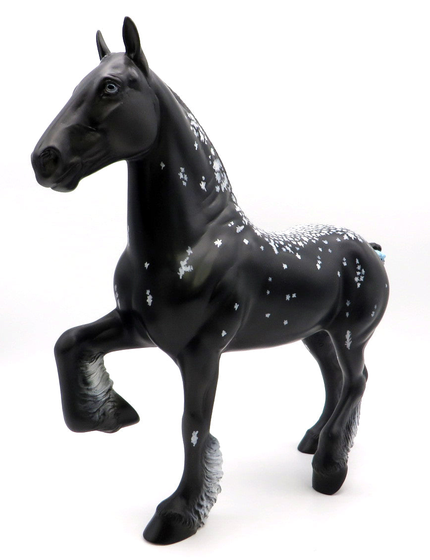 Rush Attempt - OOAK Reverse Dapple Trotting Draft - Stone Bowl V