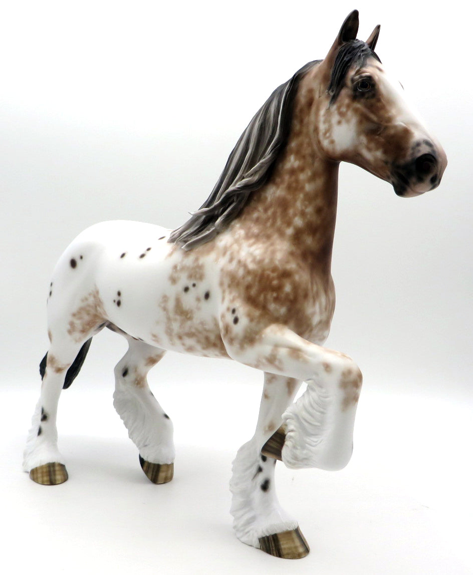 Rock the Casbah-OOAK Appaloosa Trotting Drafter Painted by Sheryl Leisure 1/31/22