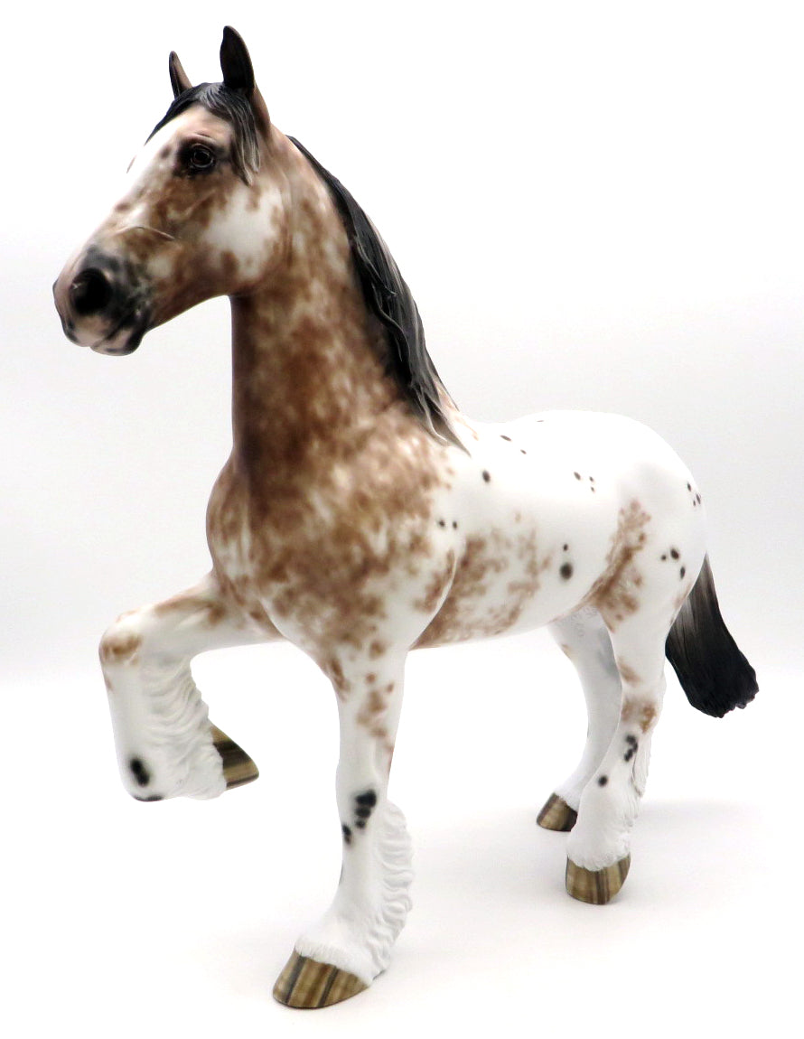 Rock the Casbah-OOAK Appaloosa Trotting Drafter Painted by Sheryl Leisure 1/31/22