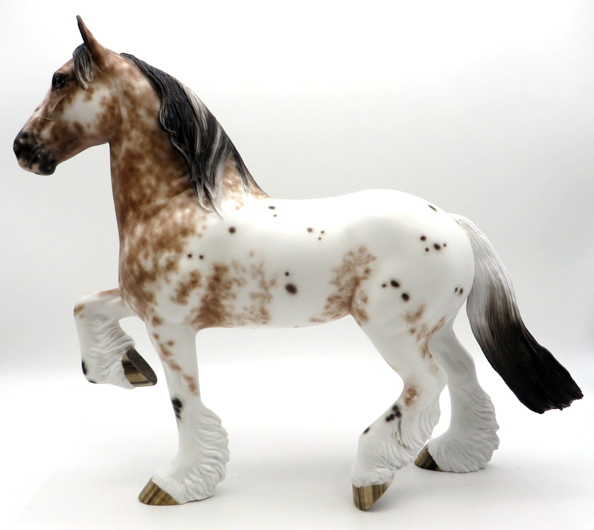 Rock the Casbah-OOAK Appaloosa Trotting Drafter Painted by Sheryl Leisure 1/31/22