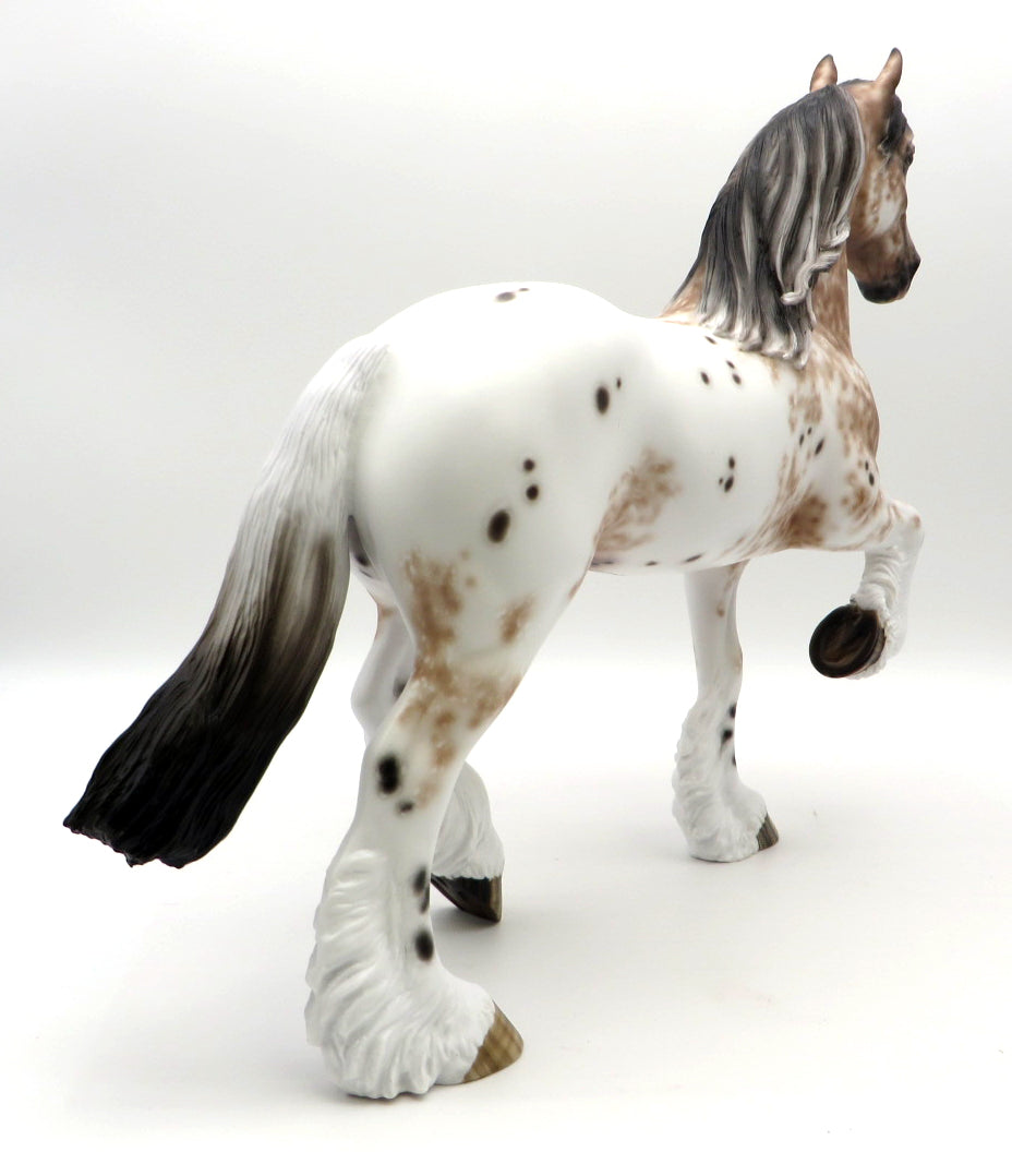 Rock the Casbah-OOAK Appaloosa Trotting Drafter Painted by Sheryl Leisure 1/31/22