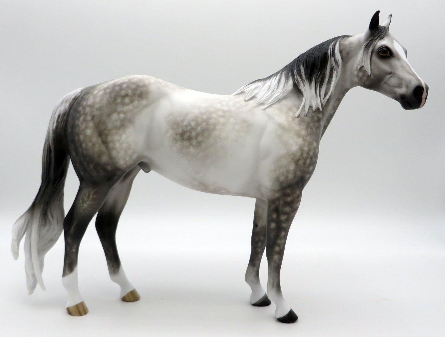 Shame on the Moon-OOAK Dapple Grey ISH Painted by Sheryl Leisure 1/31/22