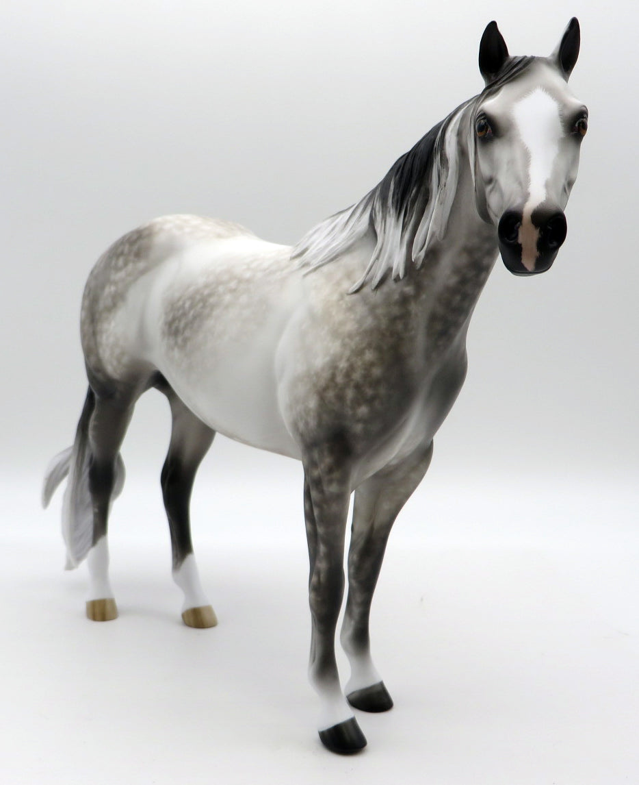 Shame on the Moon-OOAK Dapple Grey ISH Painted by Sheryl Leisure 1/31/22