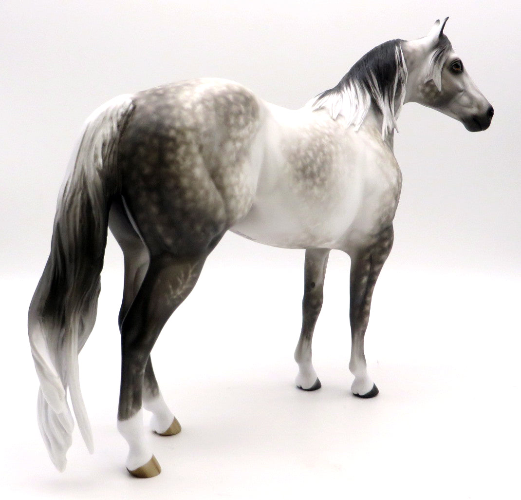 Shame on the Moon-OOAK Dapple Grey ISH Painted by Sheryl Leisure 1/31/22