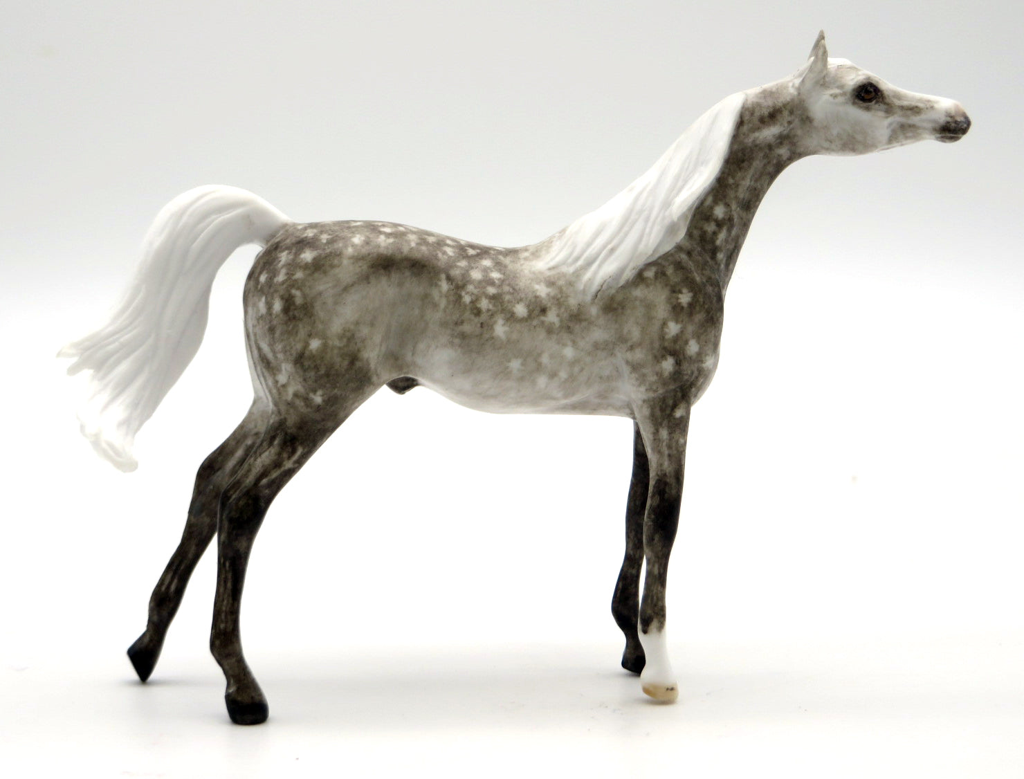 Mirage-OOAK Dapple Arabian Chip STONE BOWL V