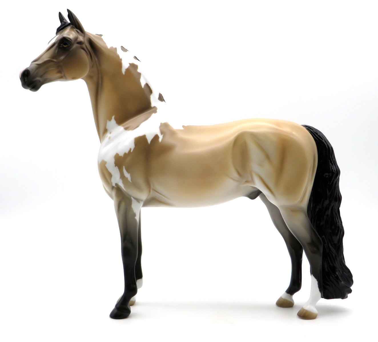 Backyard Pass-OOAK Buckskin Pinto Morgan Stone Bowl V