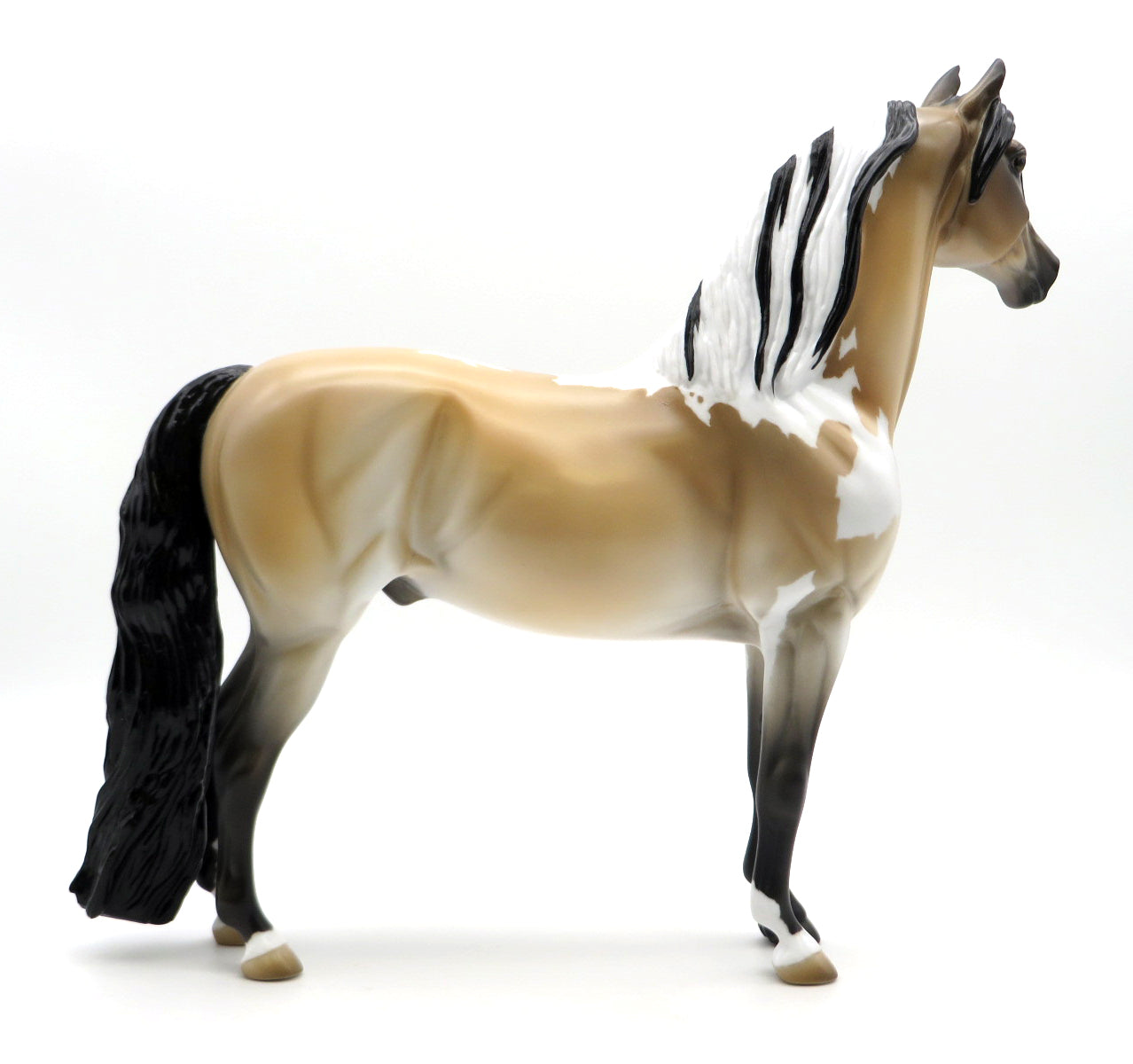 Backyard Pass-OOAK Buckskin Pinto Morgan Stone Bowl V