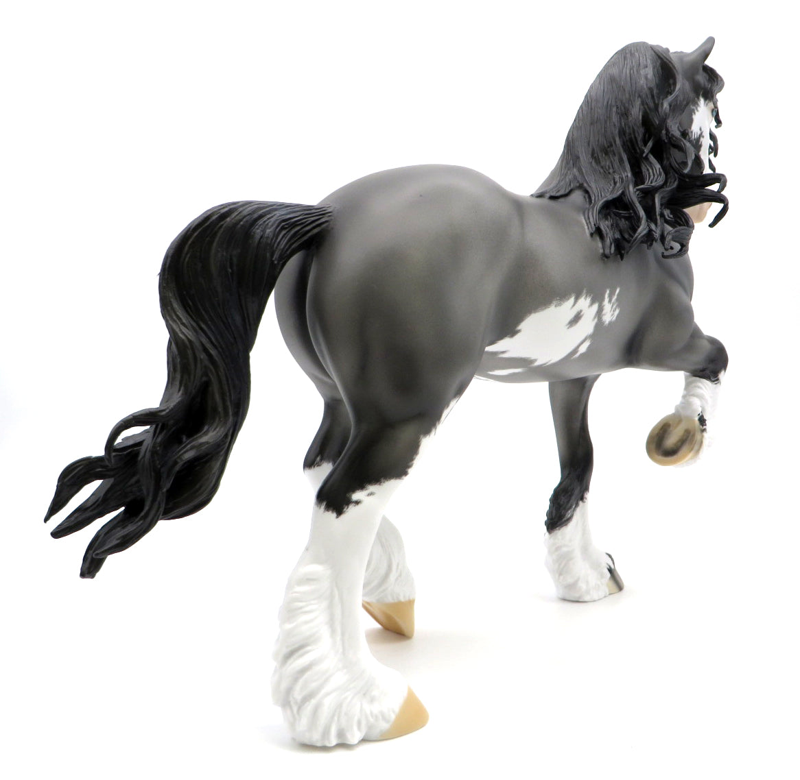 Smoke on the Water-OOAK Blue Roan Trotting Drafter Painted by Ellen Robbins 2/7/22