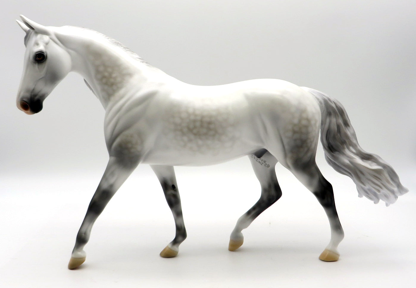Snow Day-OOAK Dapple Grey Pony Painted by Carrie Keller 2/7/22