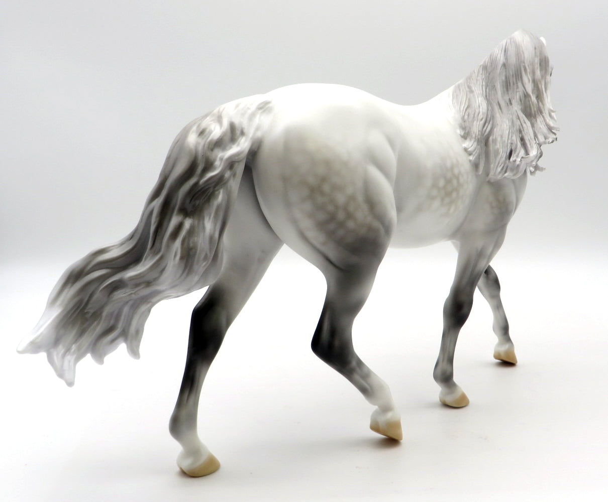 Snow Day-OOAK Dapple Grey Pony Painted by Carrie Keller 2/7/22