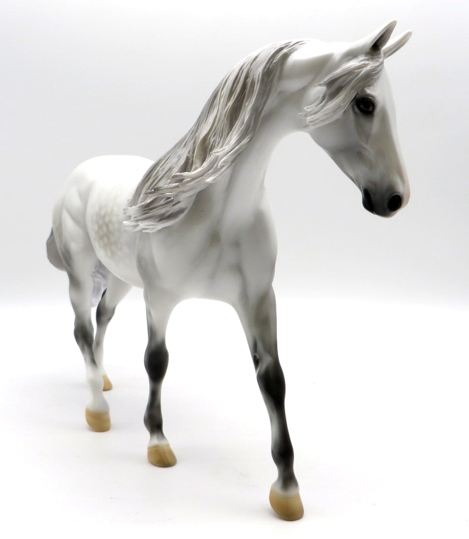 Snow Day-OOAK Dapple Grey Pony Painted by Carrie Keller 2/7/22