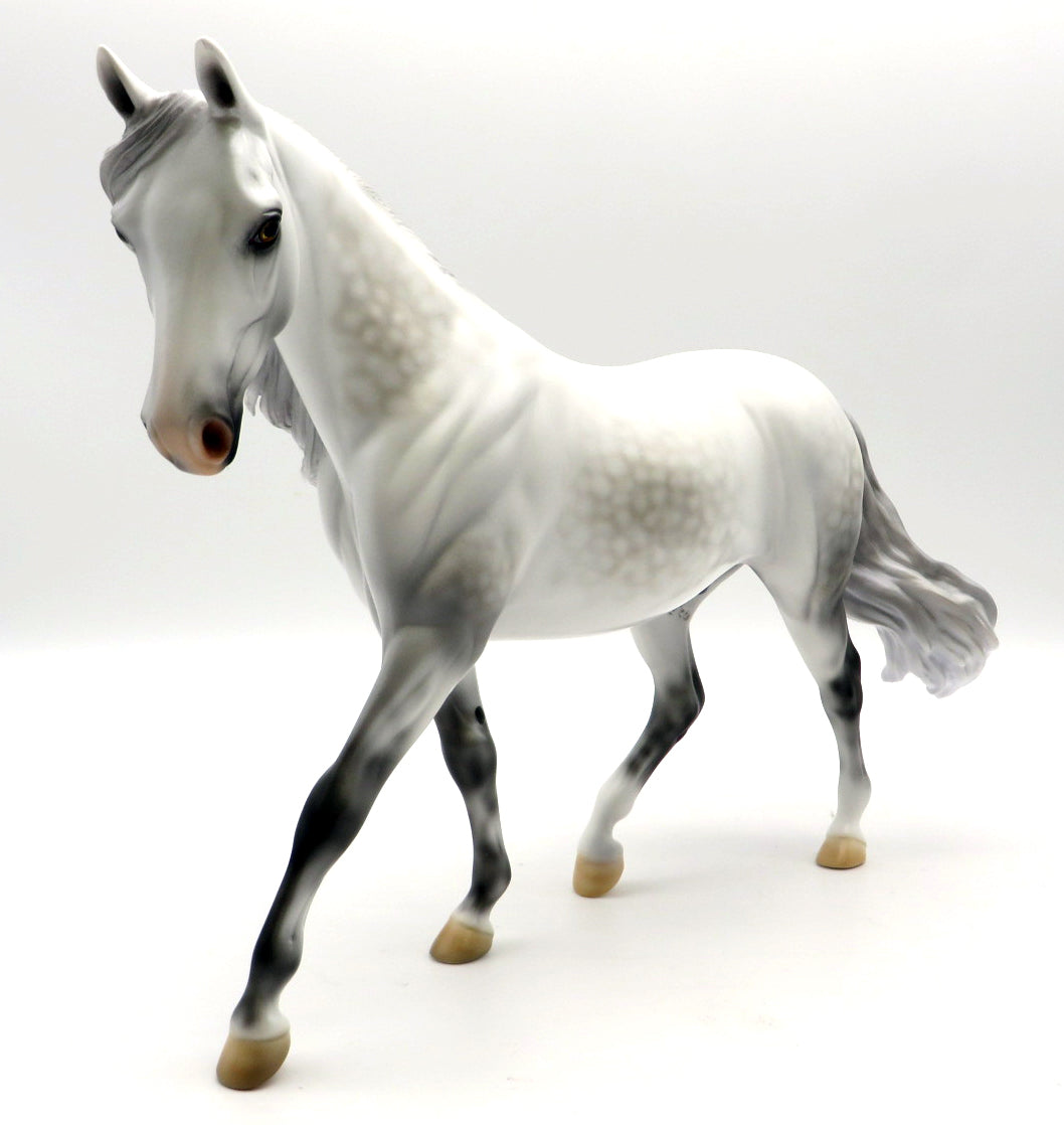 Snow Day-OOAK Dapple Grey Pony Painted by Carrie Keller 2/7/22