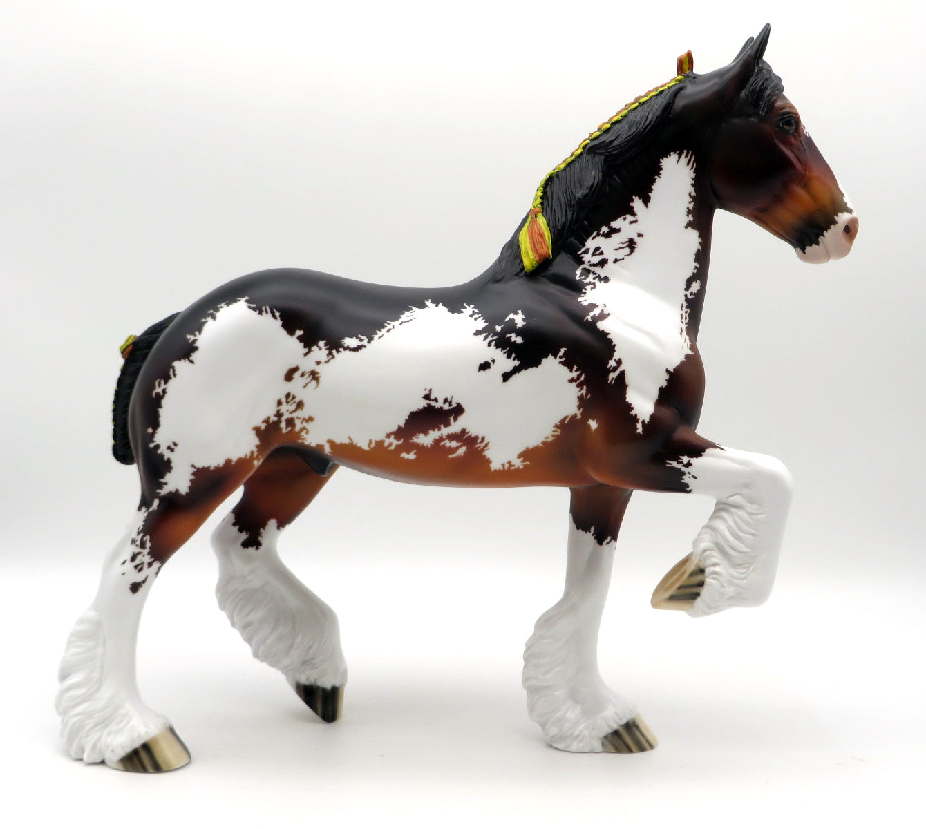 GO, FIGHT, WIN - OOAK BAY PINTO TROTTING DRAFTER STONE BOWL V