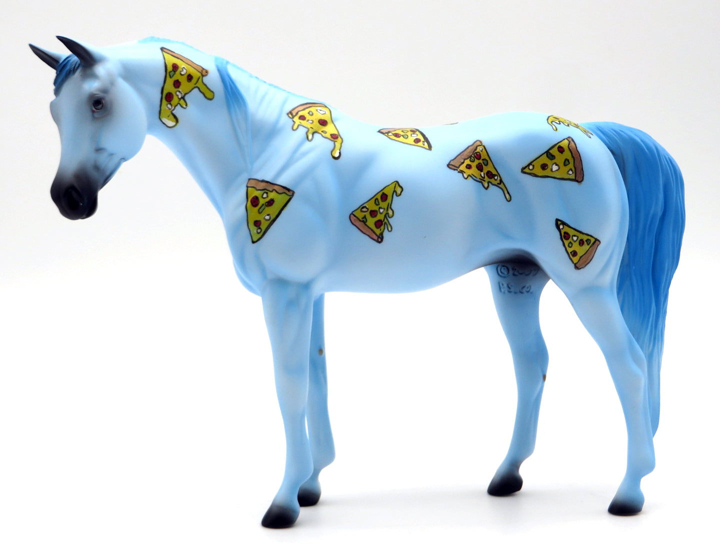 Pizza Party OOAK Deco Arabian  Pebble -- Stone Bowl V