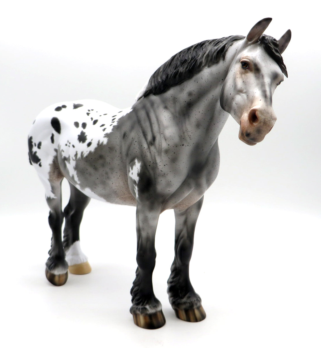 Flea Flicker-OOAK Etched Appaloosa Heavy Draft Mare-SB22