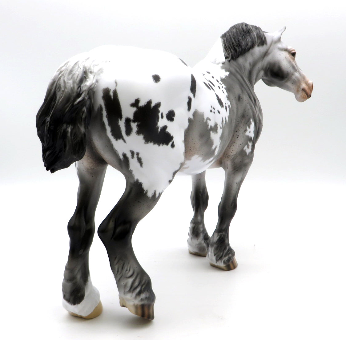 Flea Flicker-OOAK Etched Appaloosa Heavy Draft Mare-SB22