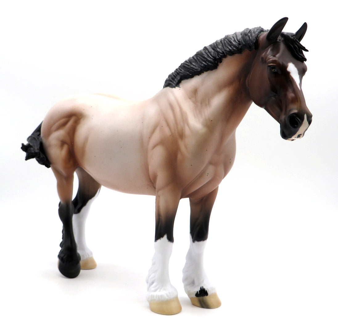 Scrimmage-OOAK Bay Roan Heavy Draft Mare-SB22