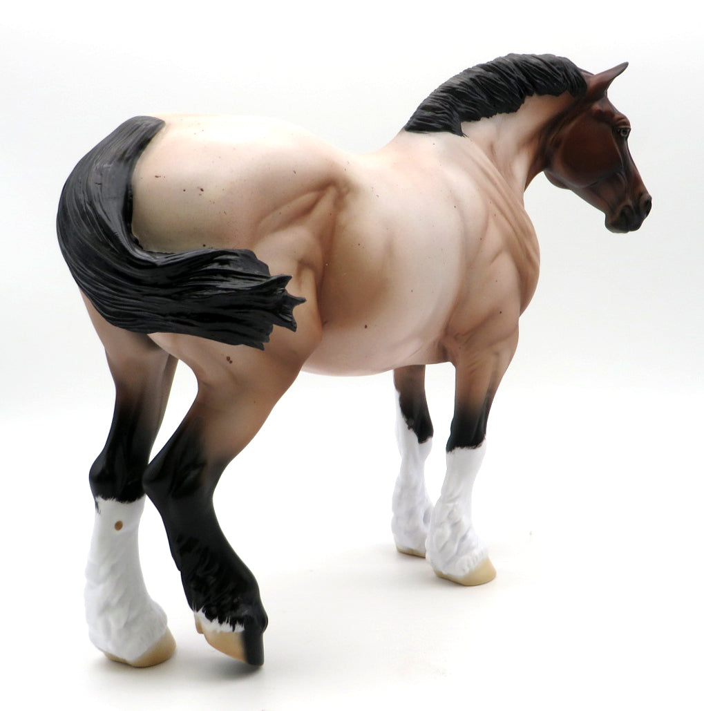 Scrimmage-OOAK Bay Roan Heavy Draft Mare-SB22