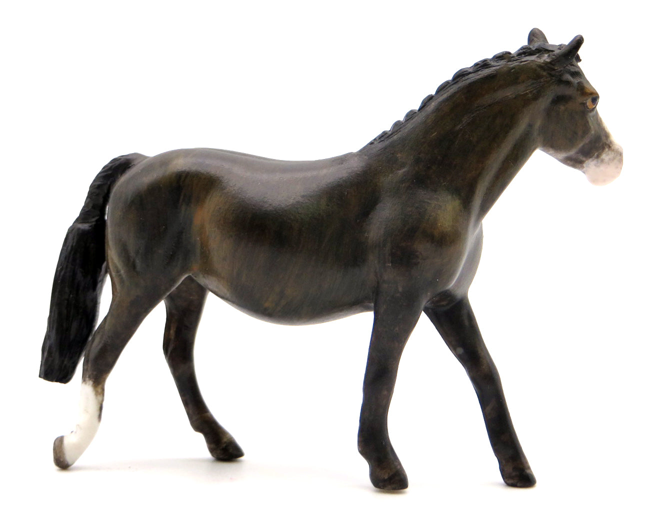 Gherkin- OOAK Brindle Chip Pony STONE BOWL V