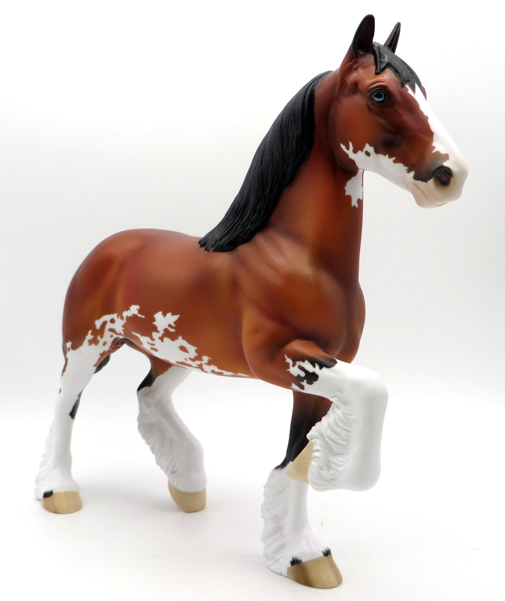 Fair Catch-OOAK Bay Pinto TROTTING DRAFTER STONE BOWL V