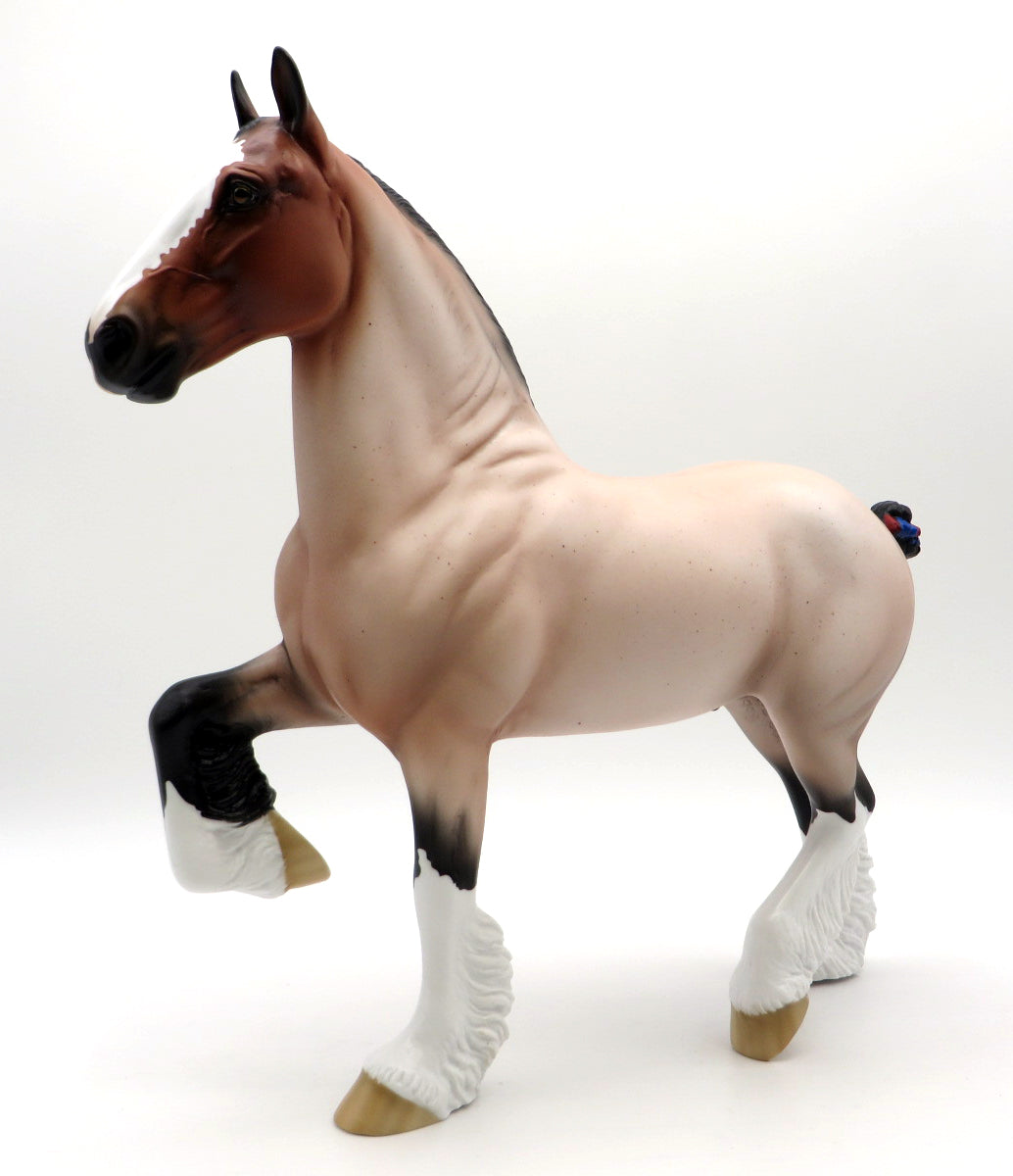 Front Seven-OOAK Bay Roan TROTTING DRAFTER STONE BOWL V