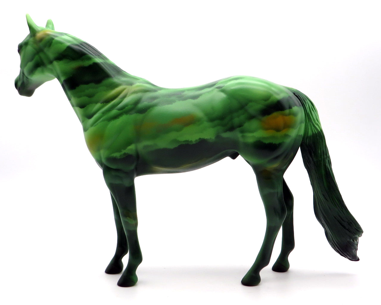 Rainforest-OOAK Green Jasper Test ISH STONE BOWL V