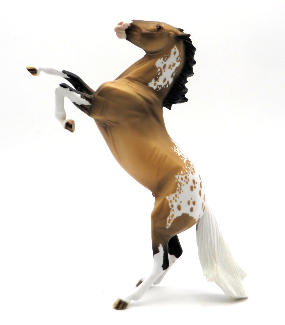 Spirit Week-OOAK Buckskin Appaloosa Rearing Pebbles Super Bowl V