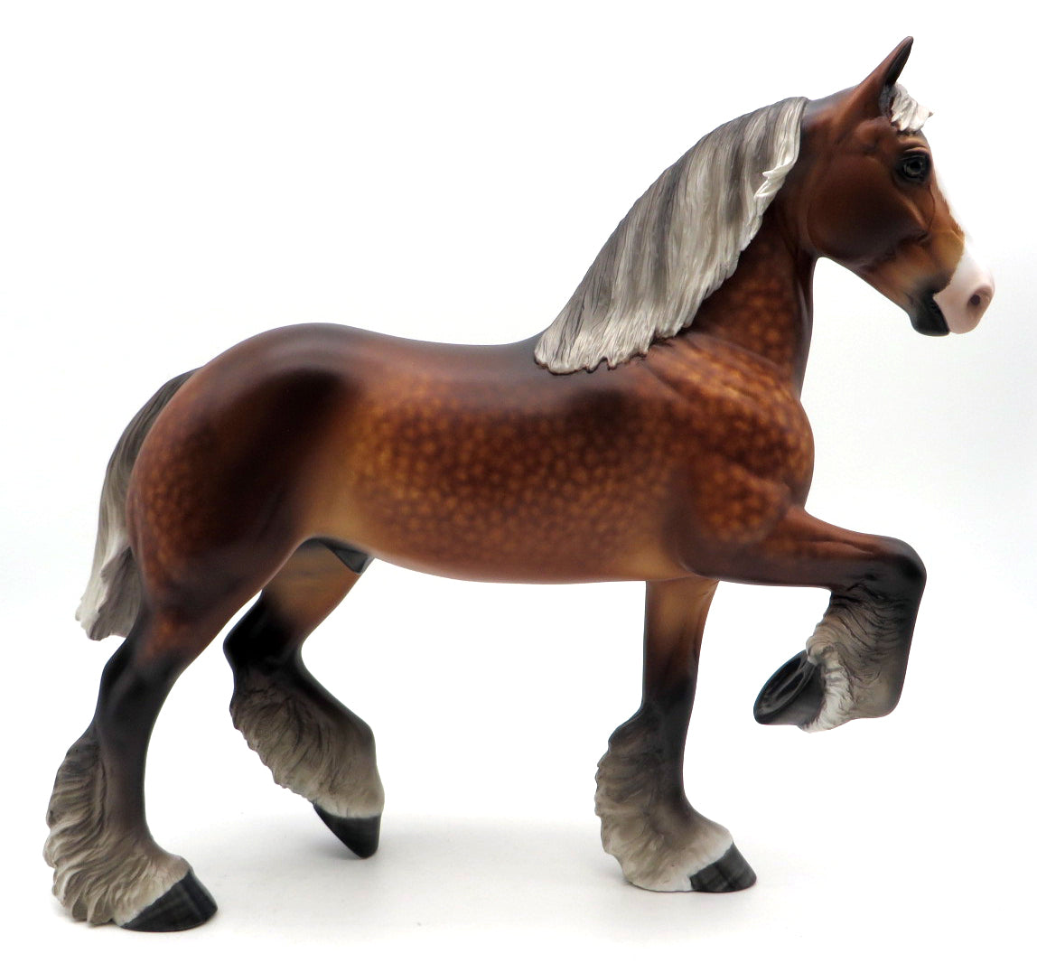 Checkers- OOAK Silver Bay Trotting Drafter -SB22