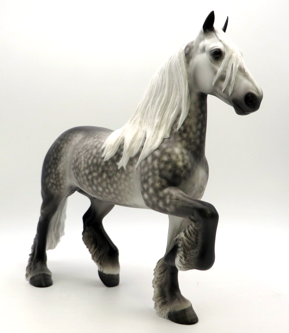 Blind Man&#39;s Bluff- OOAK Trotting Dapple Grey Drafter -SB22