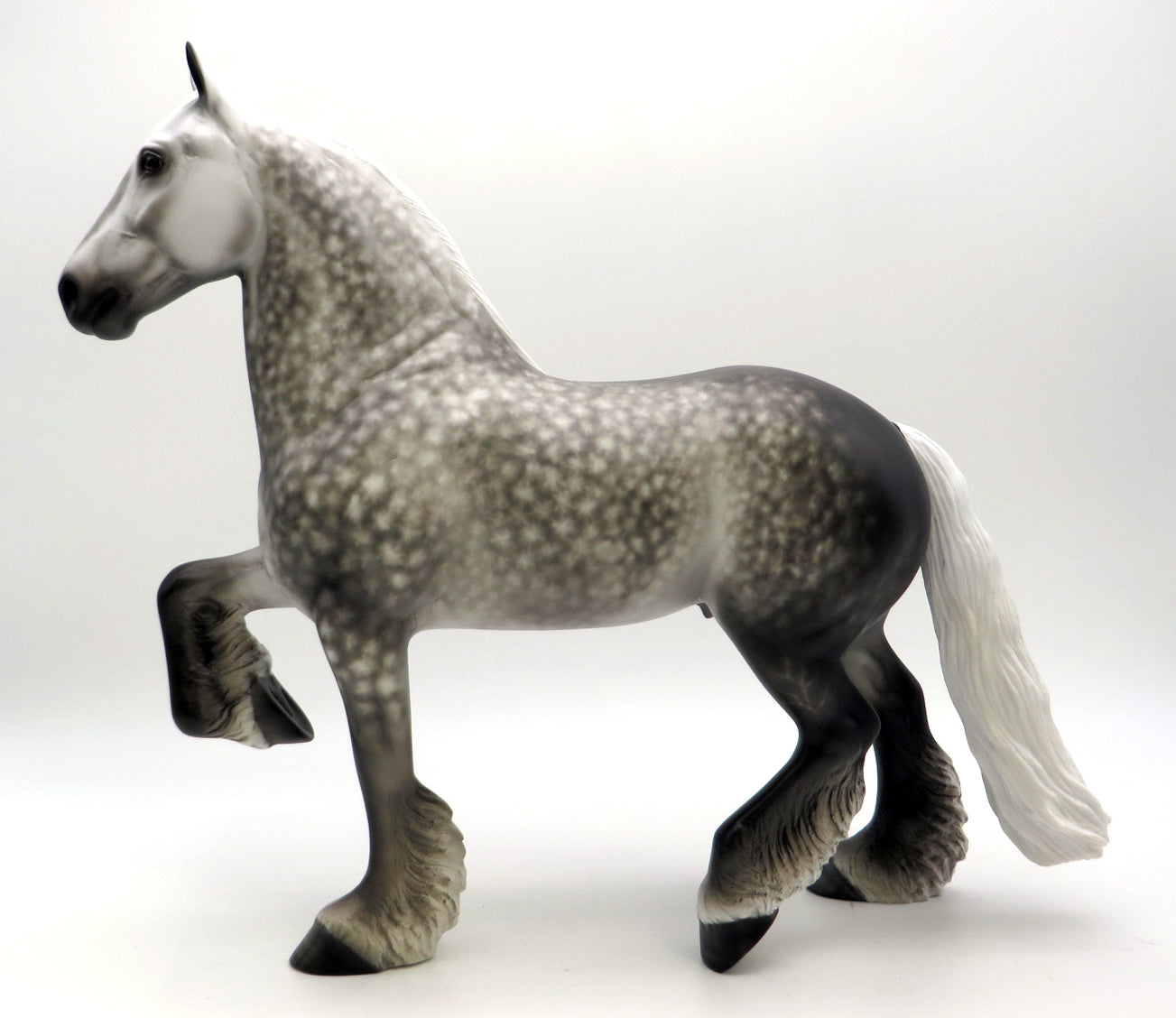 Blind Man&#39;s Bluff- OOAK Trotting Dapple Grey Drafter -SB22