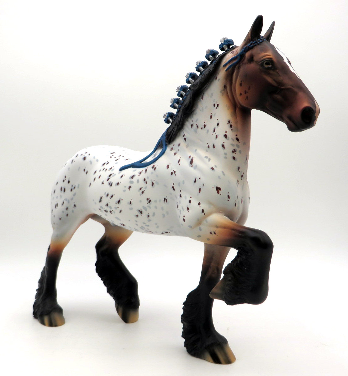 Rascal  OOAK Loud Bay Appaloosa Trotting Drafter STONE BOWL V