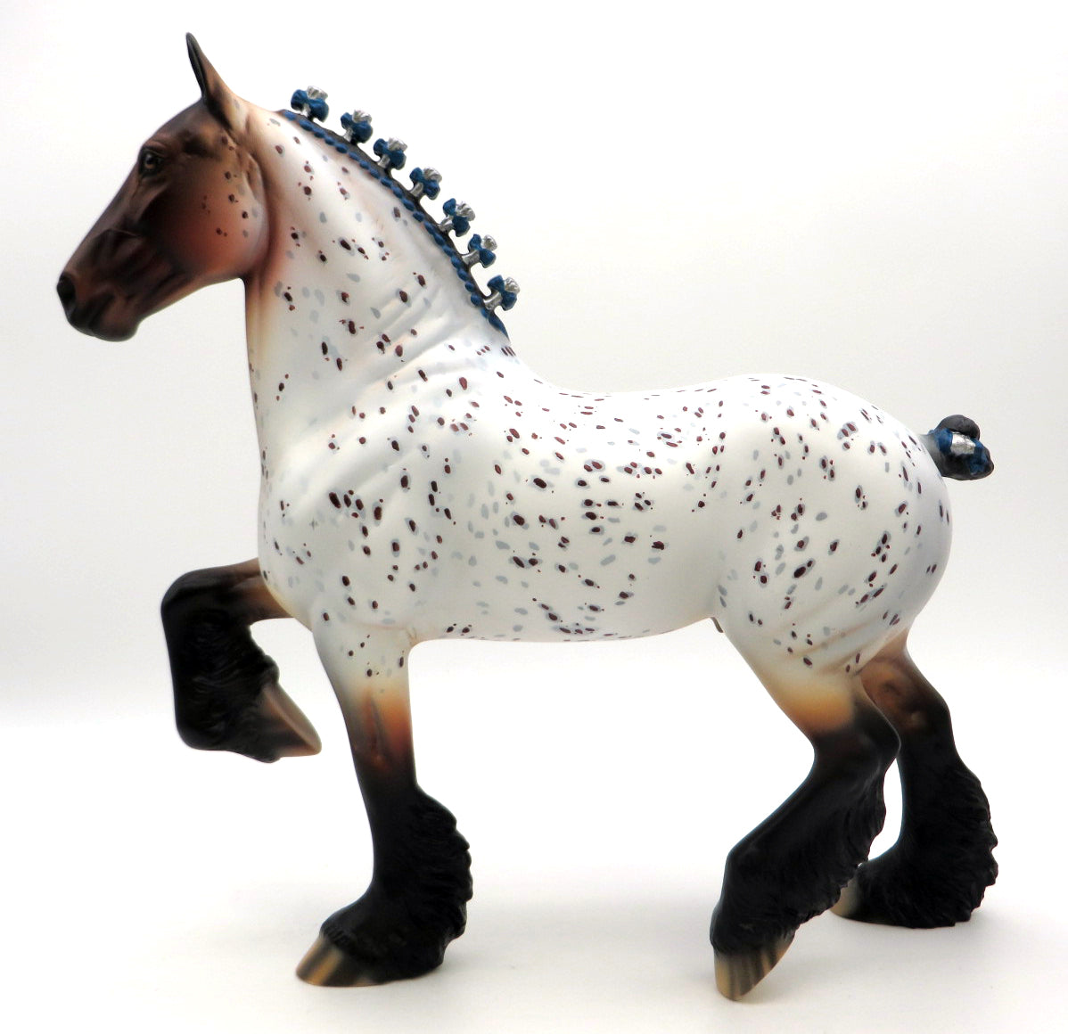 Rascal  OOAK Loud Bay Appaloosa Trotting Drafter STONE BOWL V