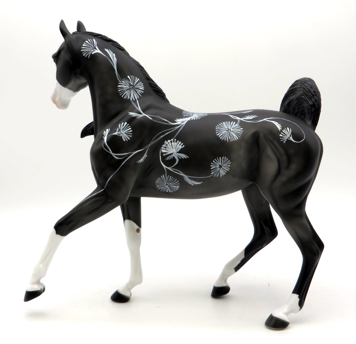 Grayscale  OOAK Arabian Mare Deco  STONE BOWL V