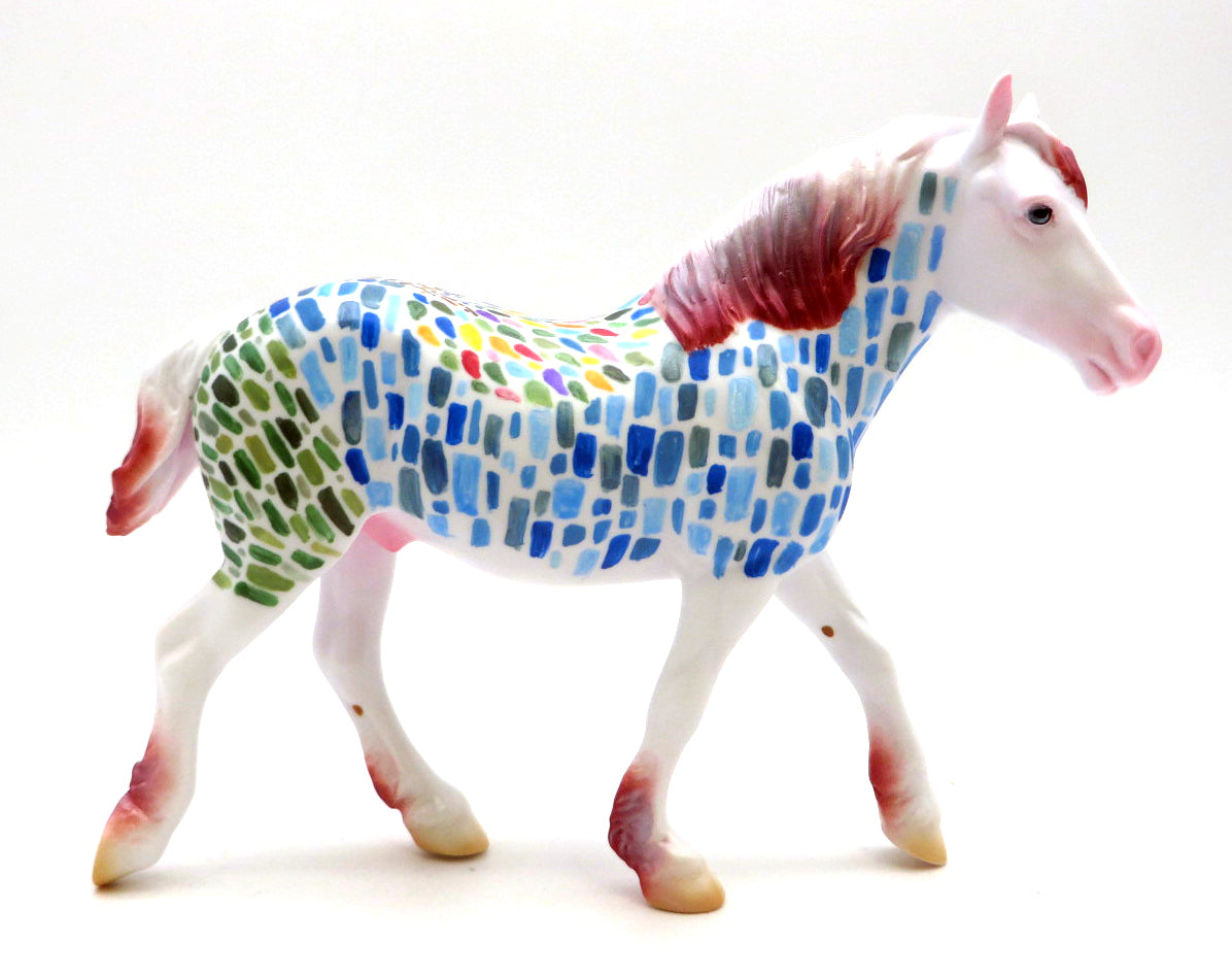 Trico-OOAK Trotting Draft Pebbles  STONE BOWL V