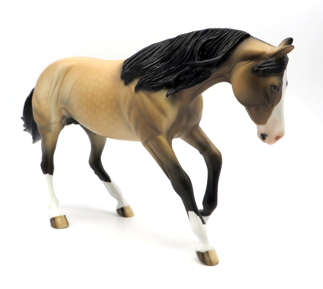 Yellowstone-OOAK Buckskin Performance Horse Painted by Dawn Quick 1/22/22