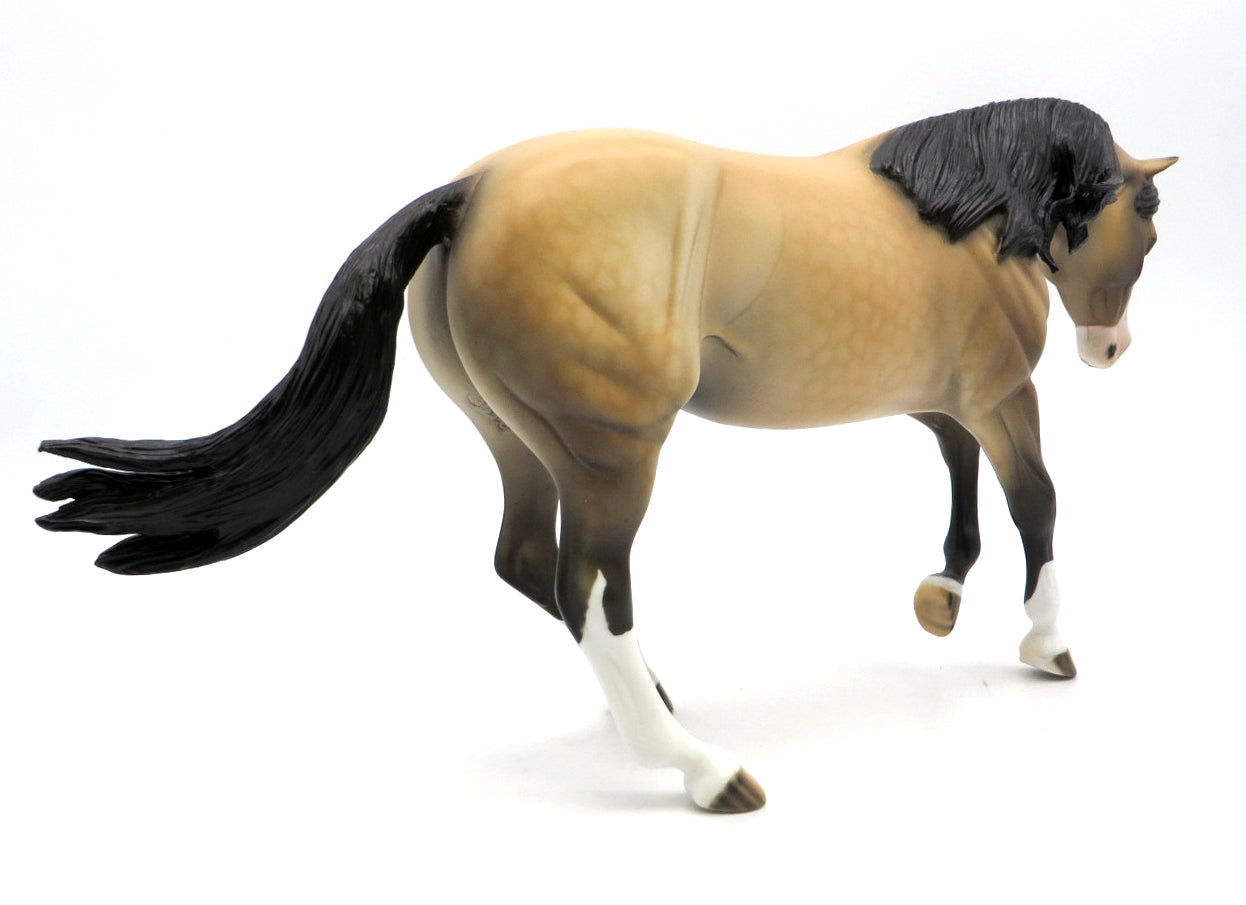 Yellowstone-OOAK Buckskin Performance Horse Painted by Dawn Quick 1/22/22