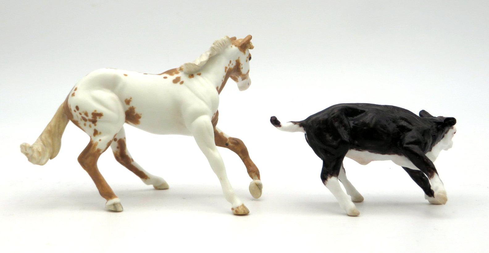 Easy Breezy and Obstinacy OOAK Cutter and Calf Chip Painted by Andrea 2/23/22