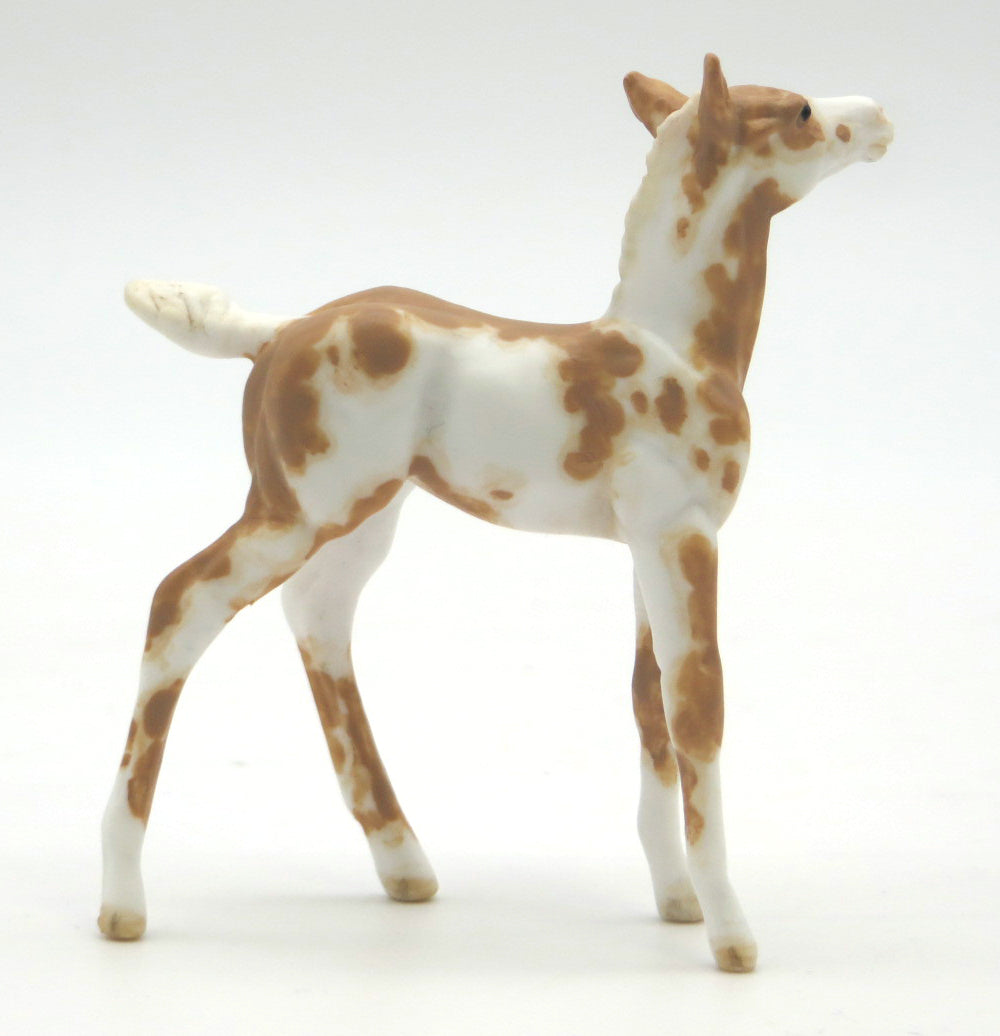 Encounter-OOAK Chestnut Pinto Foal Chip Painted by Andrea 2/23/22