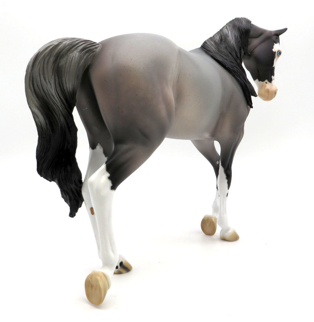 Blue Moon - Blue Roan Sabino Thoroughbred by Jess Hamill