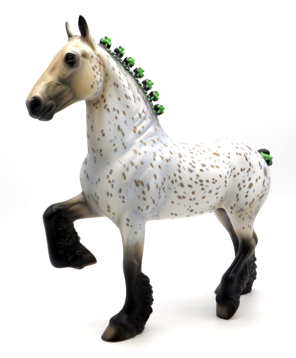 Matrix - OOAK Trotting Drafter Loud Appaloosa Painted by Dawn Quick 3/11/22