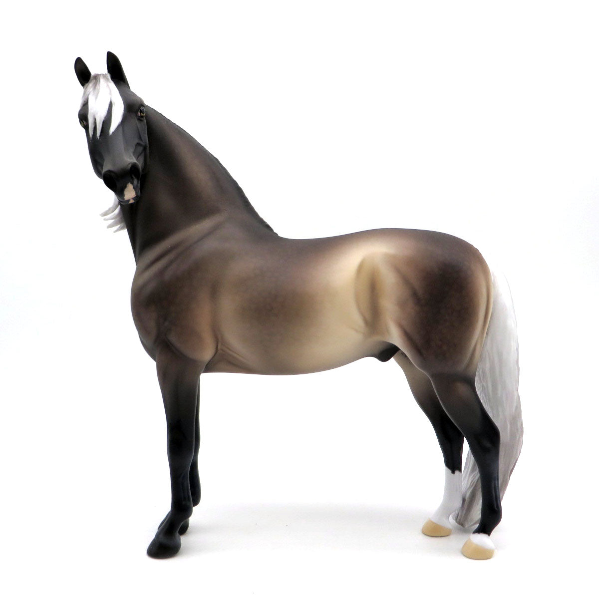 Raoul de Changy-OOAK Silver Black Morgan Painted by Ellen Robbins 3/21/22