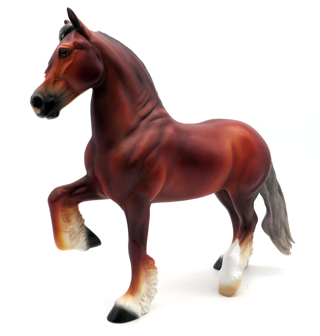 Curtain Call-OOAK Silver Bay Trotting Draft Painted by Ellen Robbins 3/21/22