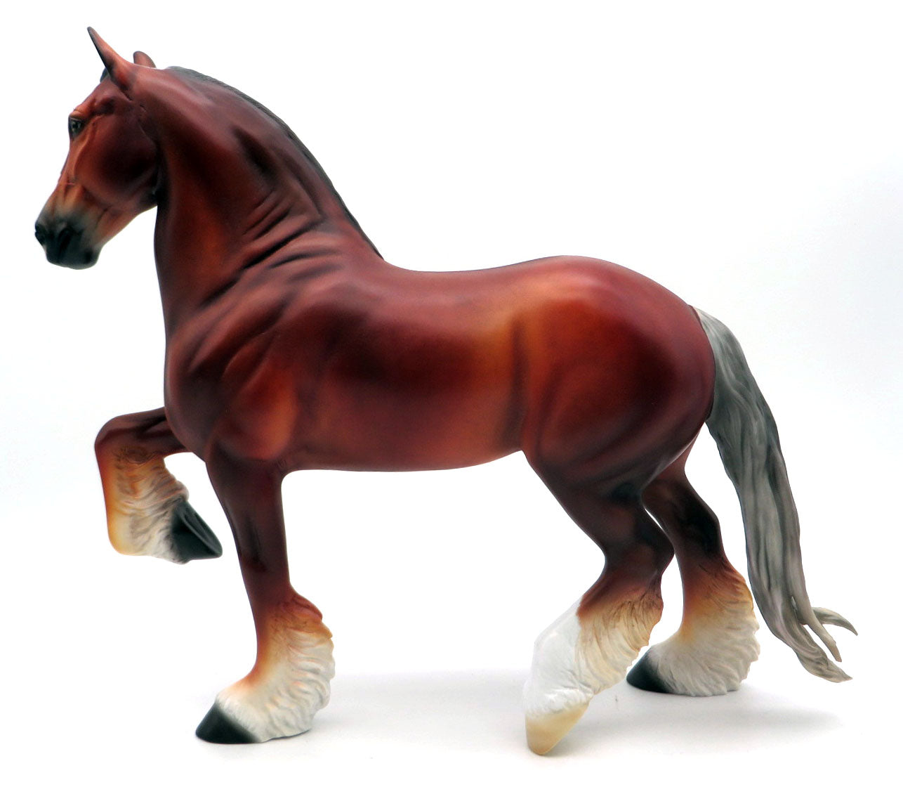 Curtain Call-OOAK Silver Bay Trotting Draft Painted by Ellen Robbins 3/21/22