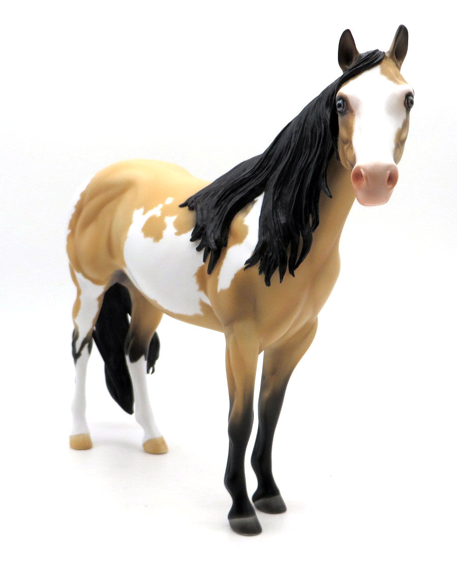 Reyer-OOAK Etched Buckskin ISH Painted by Carrie Keller 3/21/22