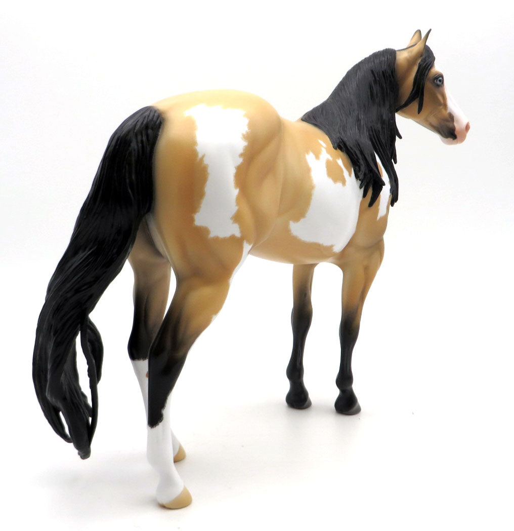 Reyer-OOAK Etched Buckskin ISH Painted by Carrie Keller 3/21/22