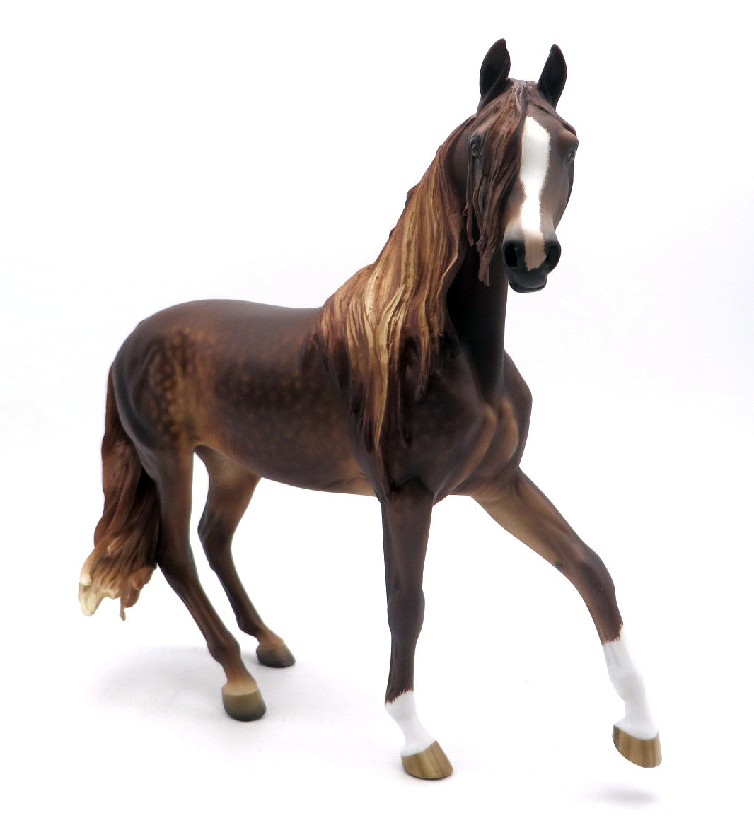 Bryd-OOAK Dapple Chestnut Arabian Mare Painted by Sheryl Leisure 3/28/22