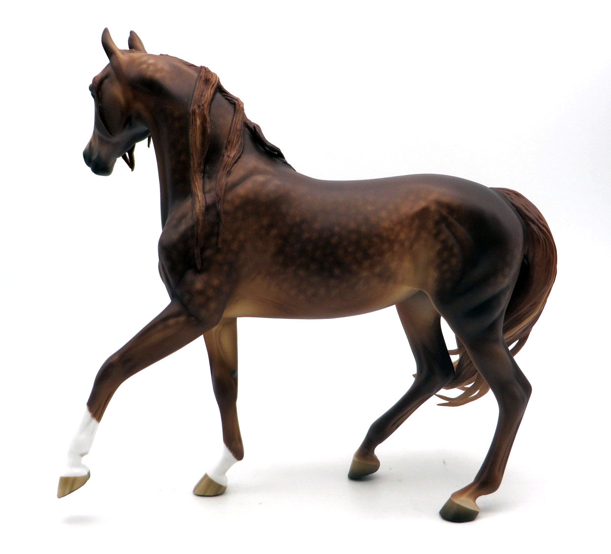 Bryd-OOAK Dapple Chestnut Arabian Mare Painted by Sheryl Leisure 3/28/22