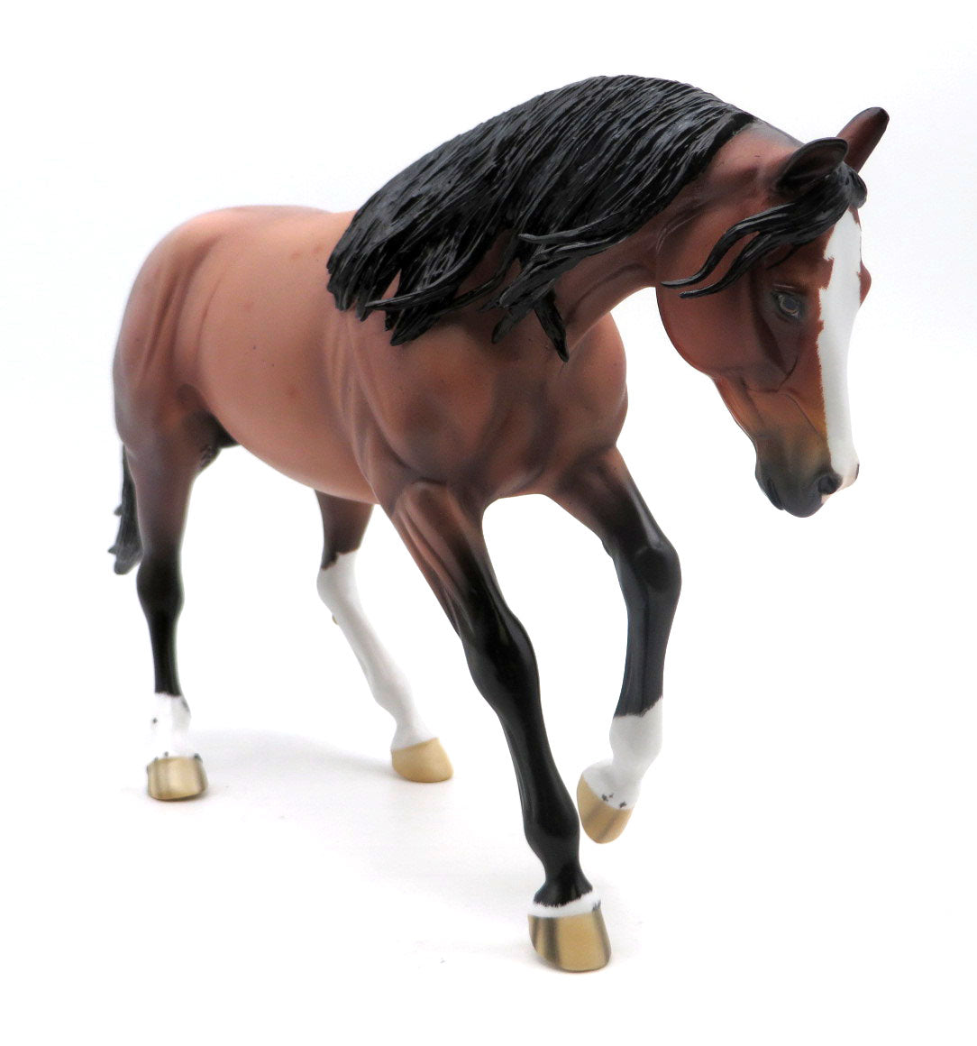 We are all mad here-Bay Roan Performance Horse Painted by Ellen 4/4/22